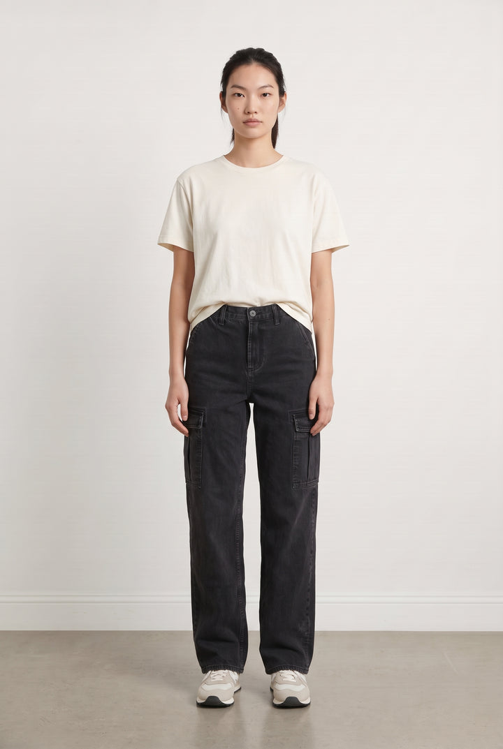 Jean Cargo Noir - Taille M/38 de la marque Liu Jo | PARAD125738 - Vendu par Paradigme - Image 1