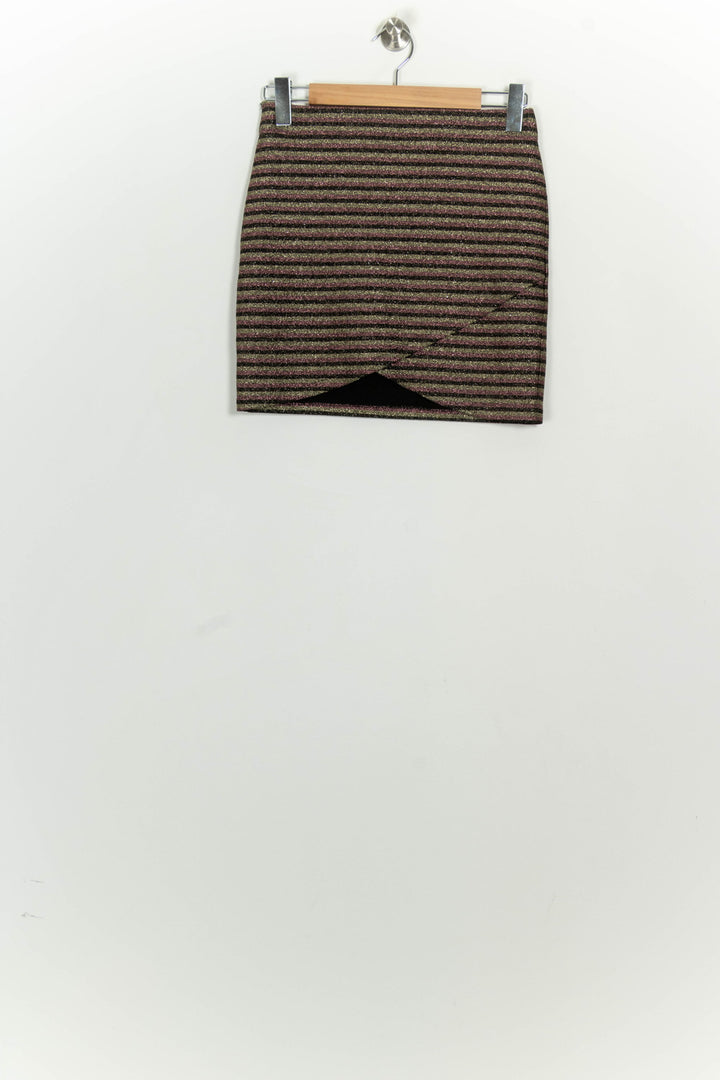 Jupe Courte Noire et Rose - Taille S/36 de la marque Sézane | PARAD125741 - Vendu par Paradigme - Image 2