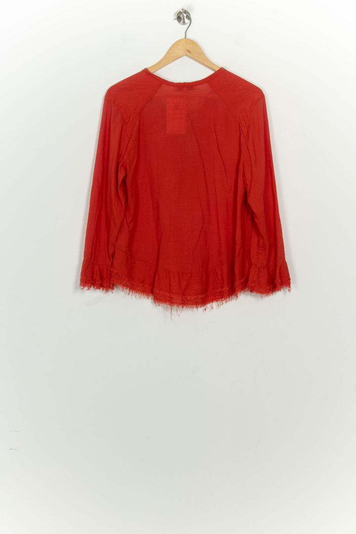 Blouse À Lacets Rouge - Taille M/38 de la marque IRO | PARAD125745 - Vendu par Paradigme - Image 5