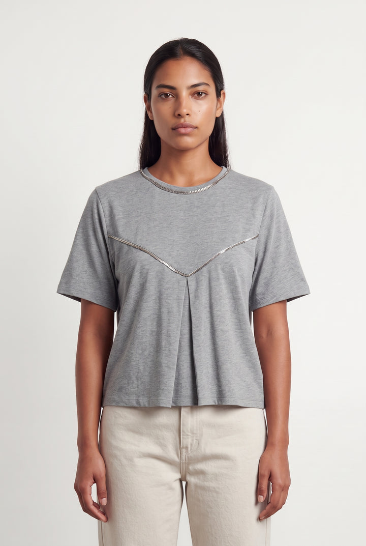 Tee-shirt Gris - Taille L/40 de la marque Liu Jo | PARAD125749 - Vendu par Paradigme - Image 1