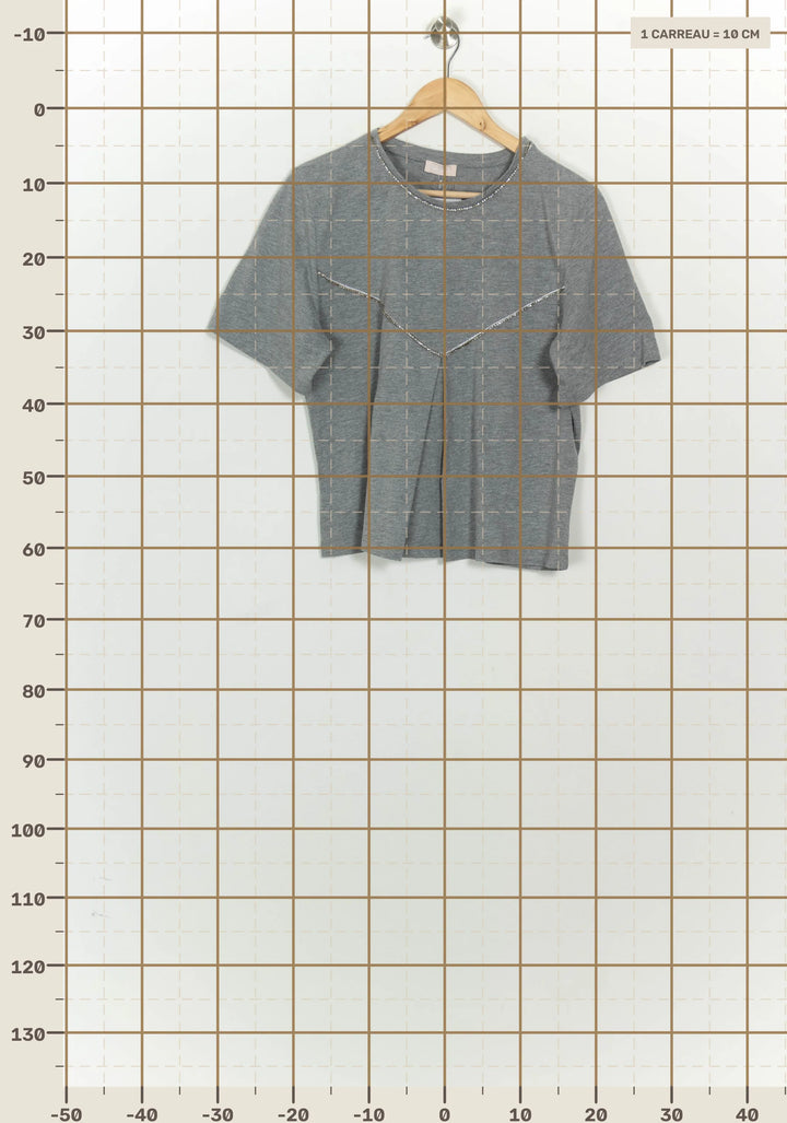 Tee-shirt Gris - Taille L/40 de la marque Liu Jo | PARAD125749 - Vendu par Paradigme - Image 4