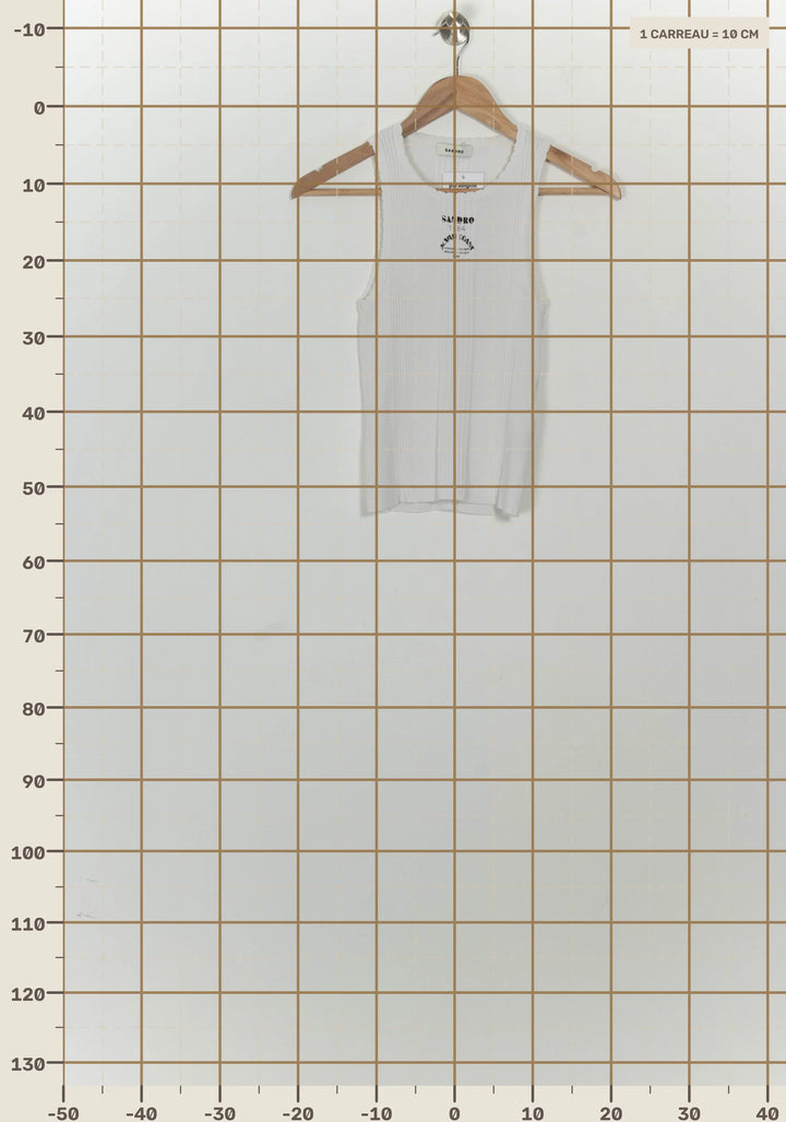 Débardeur Blanc - Taille S/36 de la marque Sandro | PARAD125754 - Vendu par Paradigme - Image 4