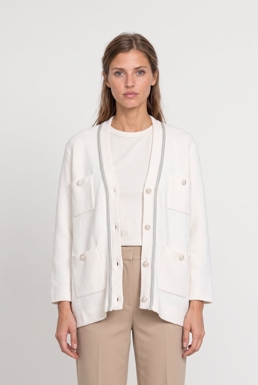 Gilet Blanc - Taille M/38 de la marque Sandro | PARAD125760 - Vendu par Paradigme - Image 1