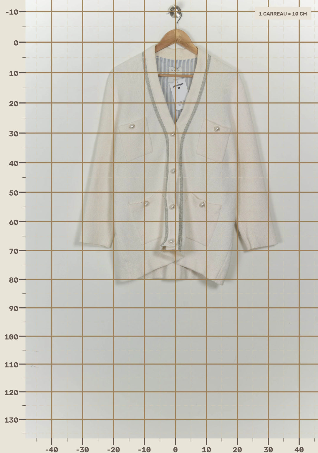 Gilet Blanc - Taille M/38 de la marque Sandro | PARAD125760 - Vendu par Paradigme - Image 4