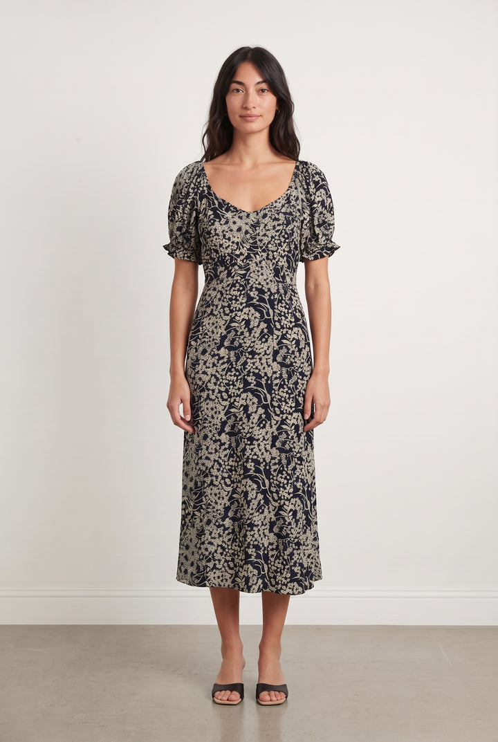 Robe Midi Noire et Beige - Taille S/36 de la marque ba&amp;sh | PARAD125767 - Vendu par Paradigme - Image 1