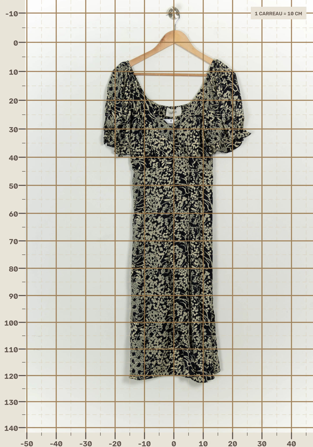 Robe Midi Noire et Beige - Taille S/36 de la marque ba&amp;sh | PARAD125767 - Vendu par Paradigme - Image 4