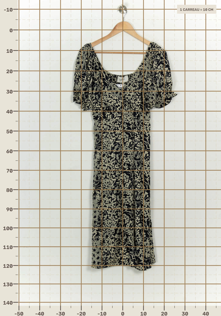 Robe Midi Noire et Beige - Taille S/36 de la marque ba&amp;sh | PARAD125767 - Vendu par Paradigme - Image 4