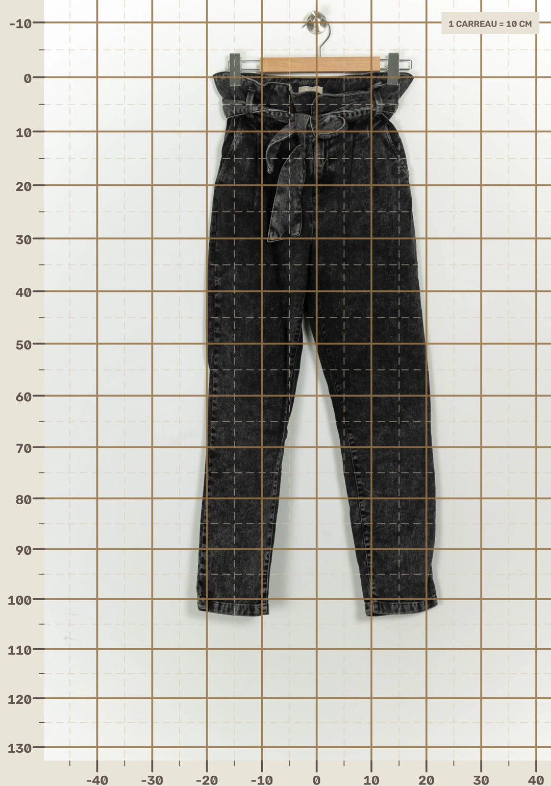 Jean Paperbag Gris - Taille XS/34 de la marque Sézane | PARAD125772 - Vendu par Paradigme - Image 4