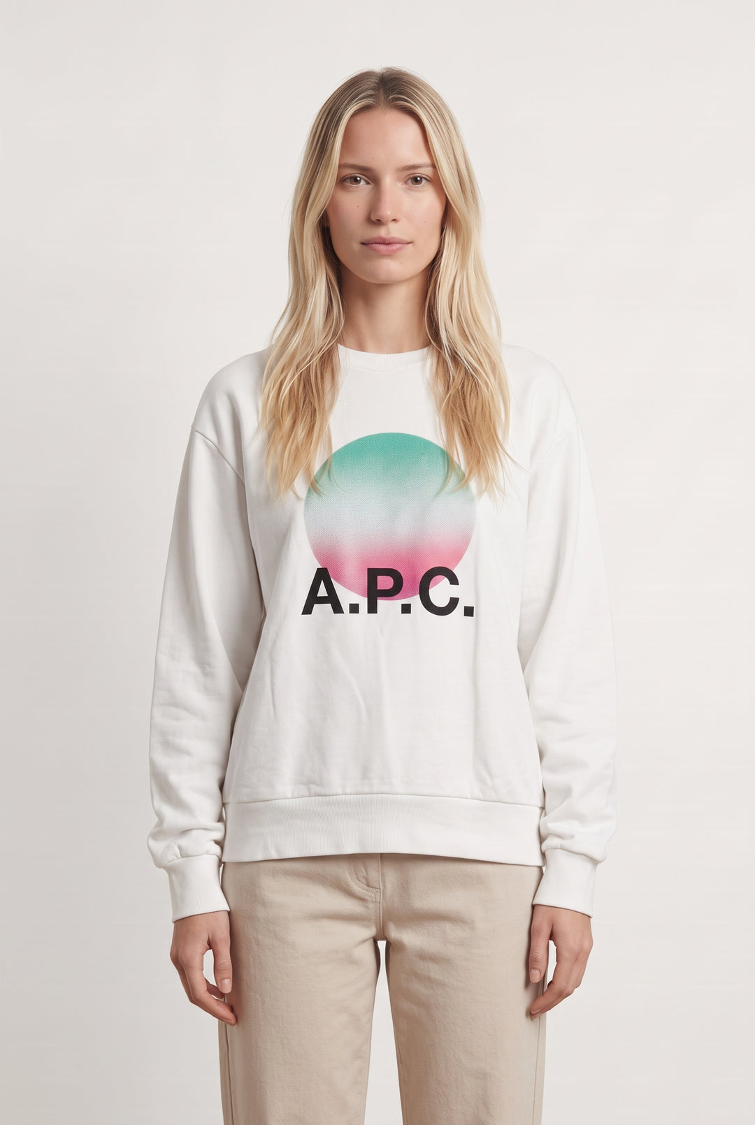 Sweat Blanc - Taille XS/34 de la marque A.P.C. | PARAD125778 - Vendu par Paradigme - Image 1