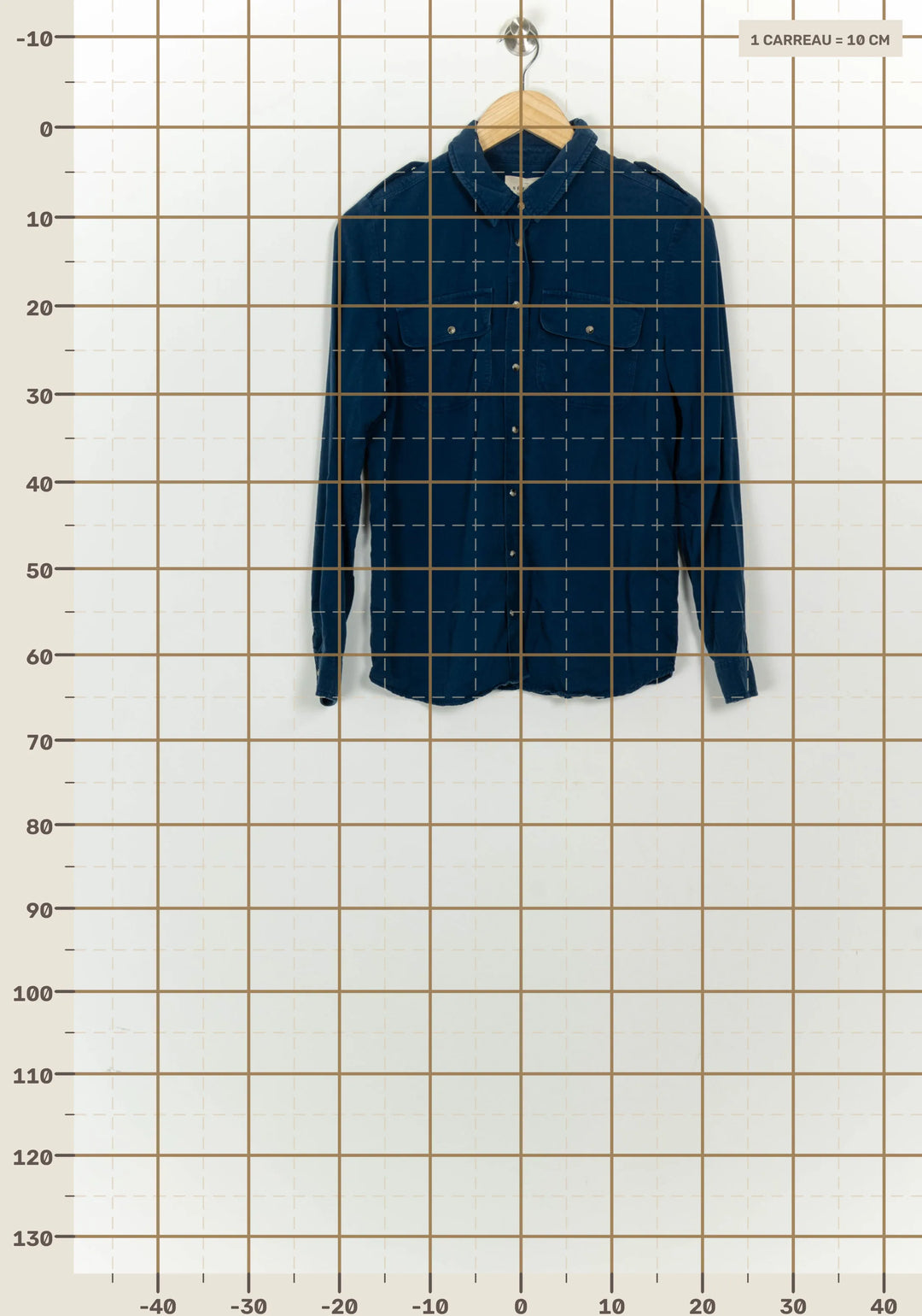 Chemise Bleu Foncé - Taille S/36 de la marque Sézane | PARAD125780 - Vendu par Paradigme - Image 4