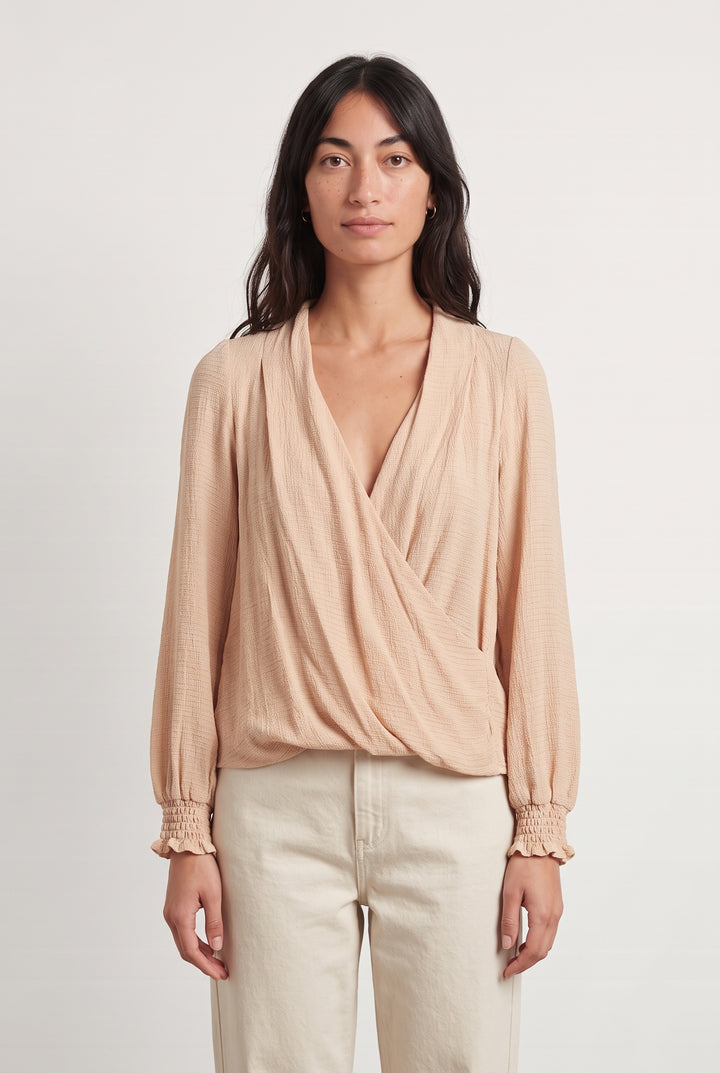 Blouse Portefeuille Rose - Taille S/36 de la marque Sézane | PARAD125781 - Vendu par Paradigme - Image 1