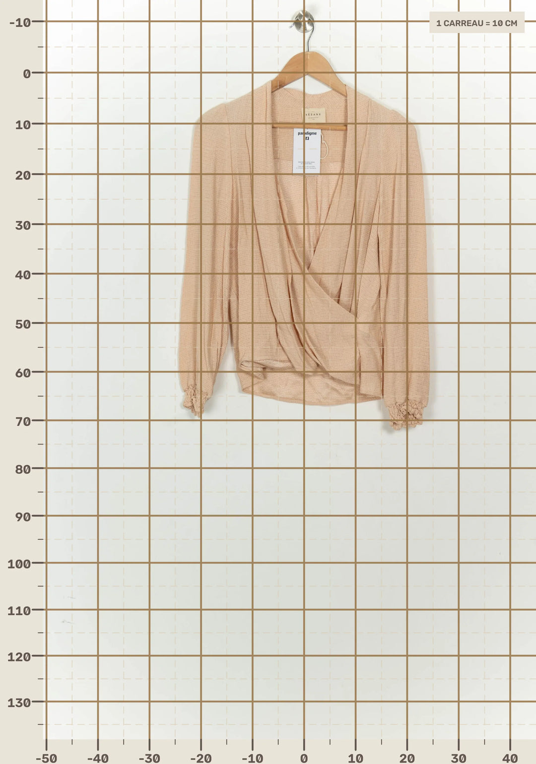 Blouse Portefeuille Rose - Taille S/36 de la marque Sézane | PARAD125781 - Vendu par Paradigme - Image 4