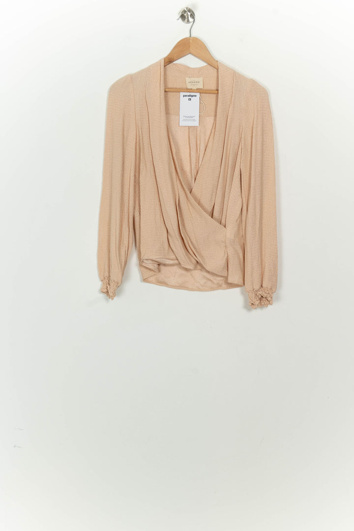 Blouse Portefeuille Rose - Taille S/36 de la marque Sézane | PARAD125781 - Vendu par Paradigme - Image 2