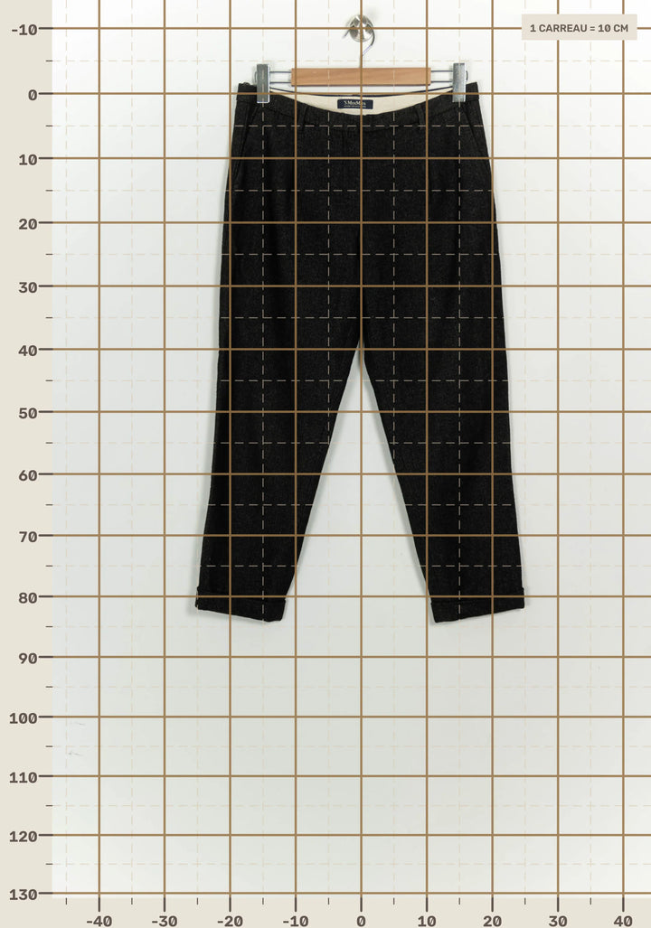 Pantalon De Costume Gris Foncé - Taille L/40 de la marque Max Mara | PARAD125782 - Vendu par Paradigme - Image 4