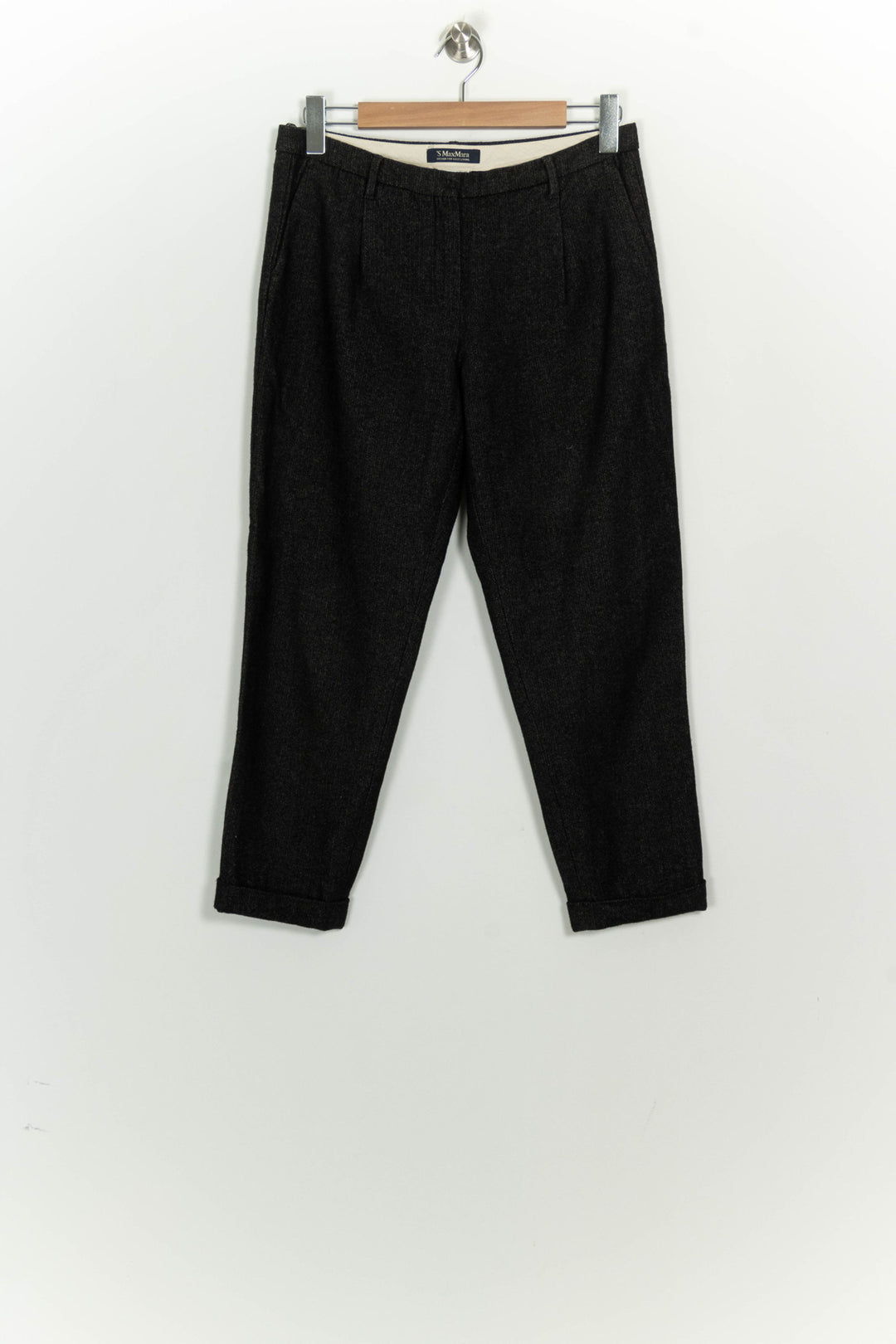 Pantalon De Costume Gris Foncé - Taille L/40 de la marque Max Mara | PARAD125782 - Vendu par Paradigme - Image 2