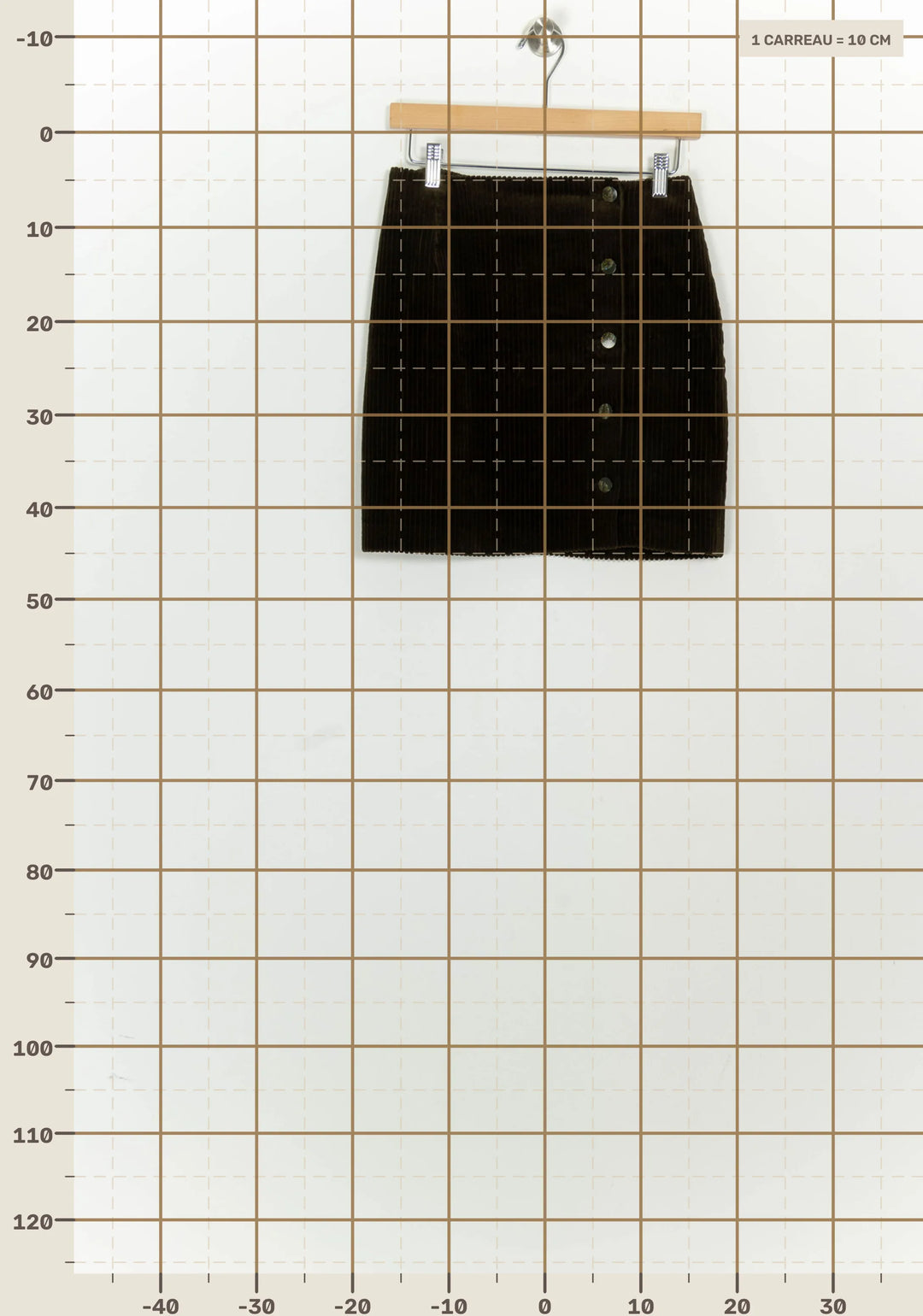 Jupe Courte Marron Foncé - Taille S/36 de la marque Des petits hauts | PARAD125789 - Vendu par Paradigme - Image 4