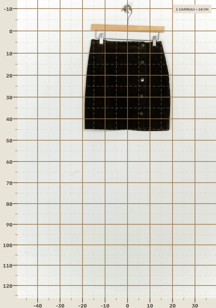 Jupe Courte Marron Foncé - Taille S/36 de la marque Des petits hauts | PARAD125789 - Vendu par Paradigme - Image 4