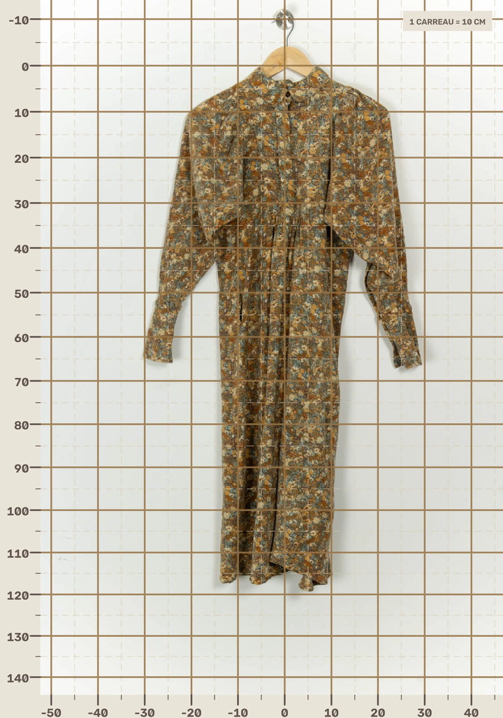 Robe Midi Marron et Orange - Taille M/38 de la marque Laurence Bras | PARAD125791 - Vendu par Paradigme - Image 4