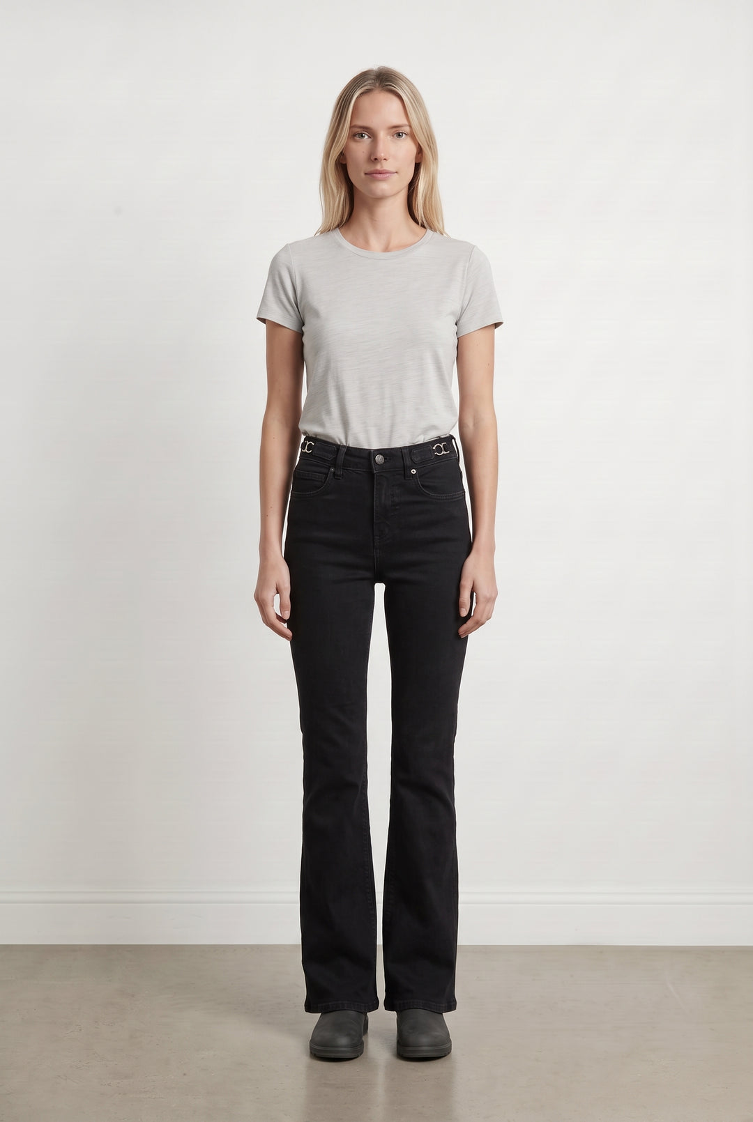 Jean Évasé Noir - Taille XS/34 de la marque Maje | PARAD125800 - Vendu par Paradigme - Image 1