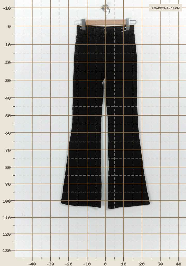 Jean Évasé Noir - Taille XS/34 de la marque Maje | PARAD125800 - Vendu par Paradigme - Image 4