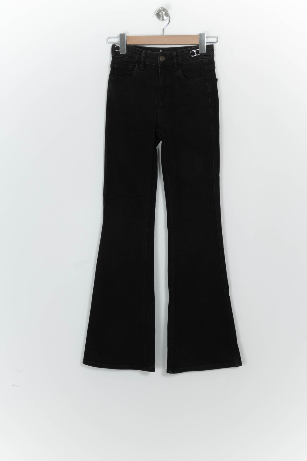 Jean Évasé Noir - Taille XS/34 de la marque Maje | PARAD125800 - Vendu par Paradigme - Image 2