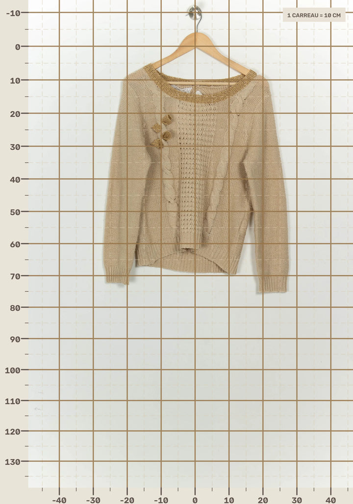 Pull Beige - Taille M/38 de la marque Suncoo | PARAD125807 - Vendu par Paradigme - Image 4