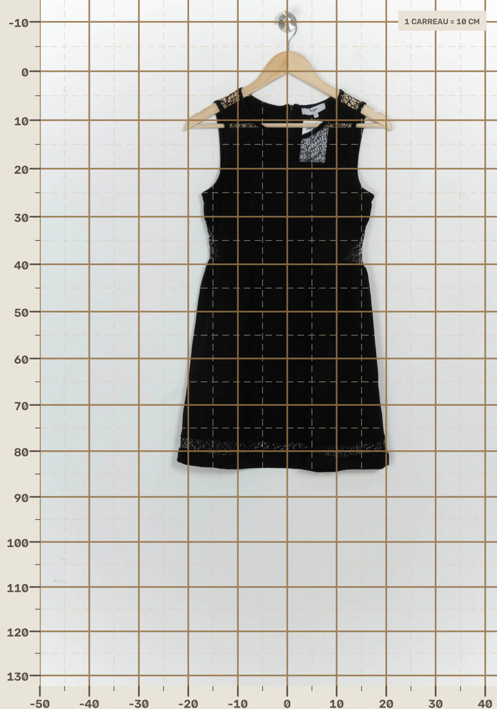 Robe Midi Noire - Taille S/36 de la marque Suncoo | PARAD125808 - Vendu par Paradigme - Image 4