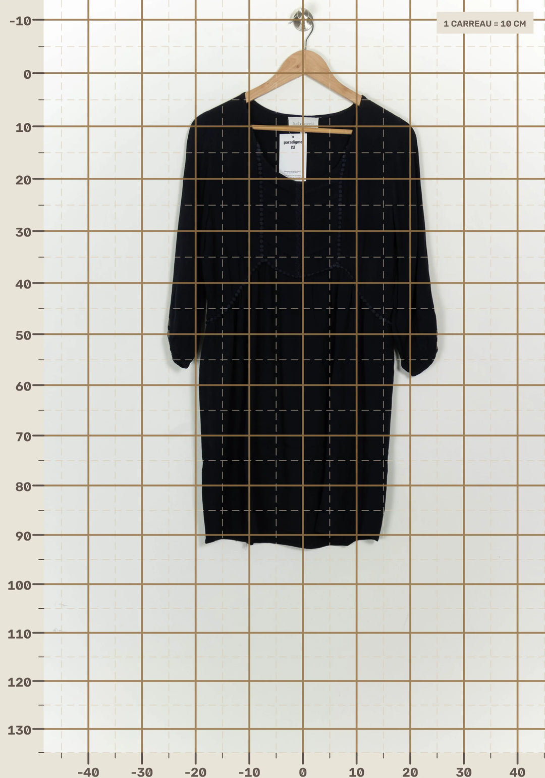 Robe Midi Noire - Taille L/40 de la marque Sud express | PARAD125809 - Vendu par Paradigme - Image 4