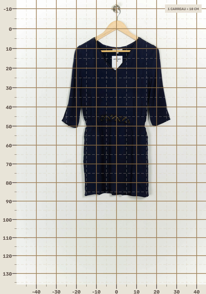 Robe Midi Bleue - Taille S/36 de la marque Suncoo | PARAD125813 - Vendu par Paradigme - Image 4