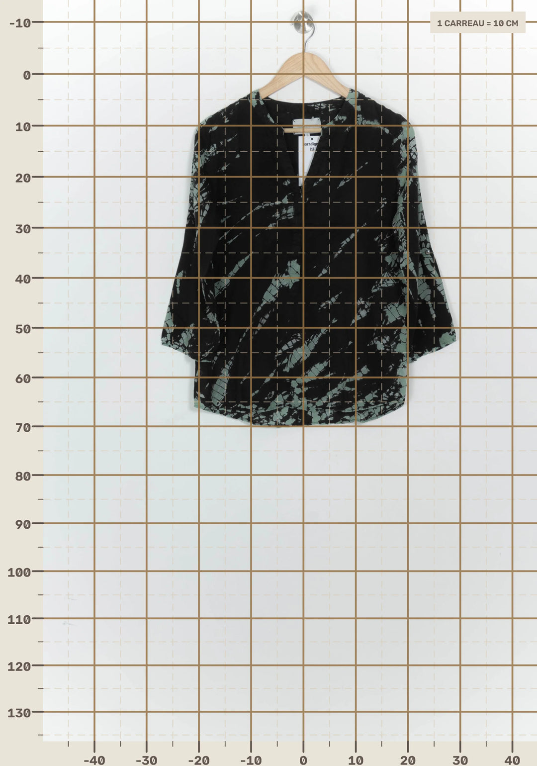 Chemise Noire et Verte - Taille S/36 de la marque Sud express | PARAD125815 - Vendu par Paradigme - Image 4