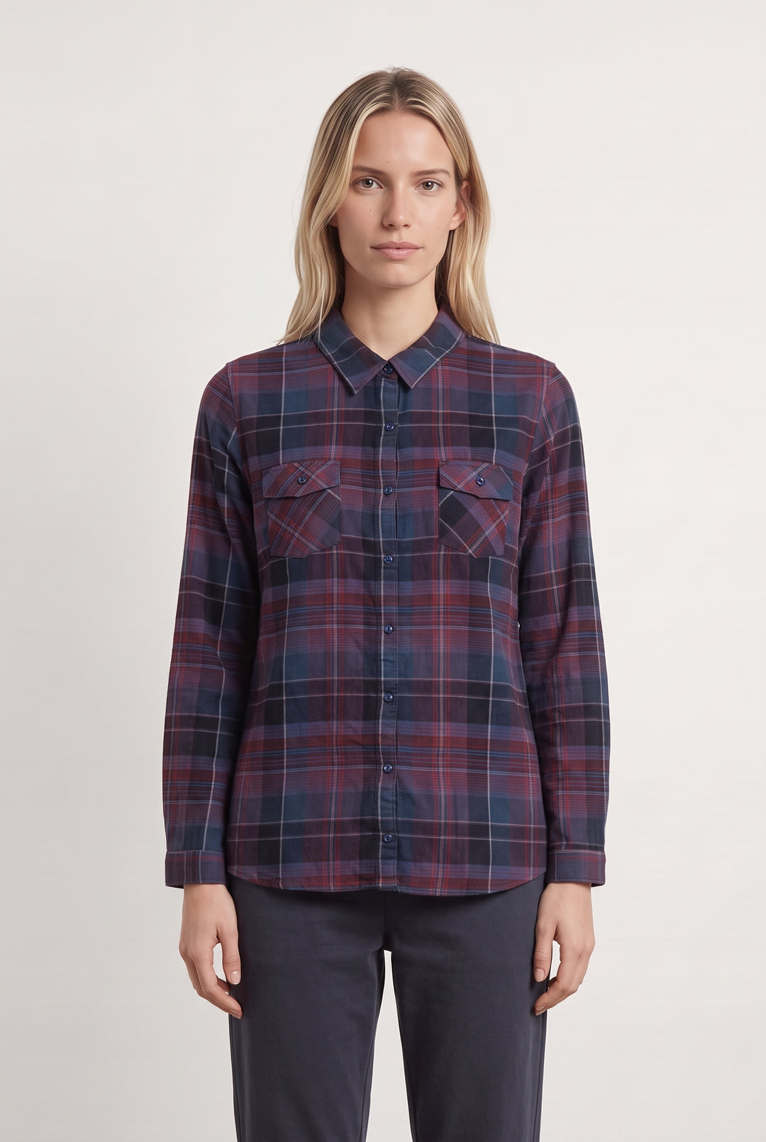 Chemise Bleue et Rouge - Taille M/38 de la marque Sud express | PARAD125817 - Vendu par Paradigme - Image 1