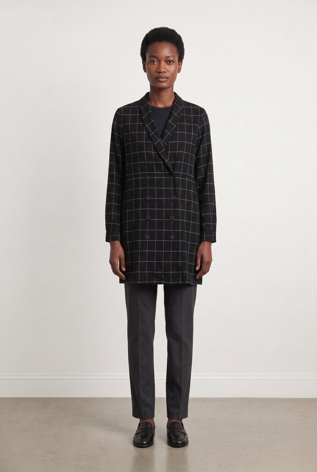 Manteau Long Noir et Blanc - Taille S/36 de la marque Sud express | PARAD125819 - Vendu par Paradigme - Image 1
