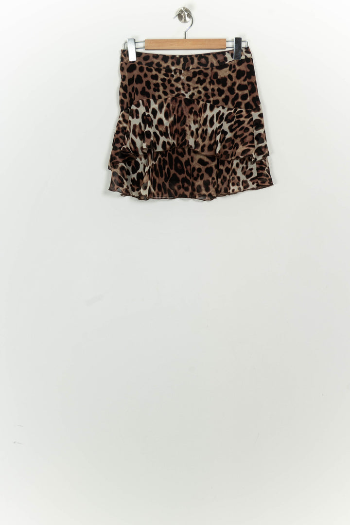 Jupe courte Marron et Noir - Taille S/36 de la marque La Redoute Collections | PARAD125820 - Vendu par Paradigme - Image 5