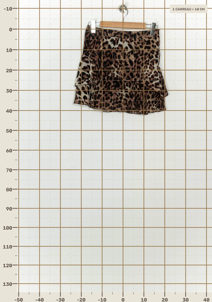 Jupe courte Marron et Noir - Taille S/36 de la marque La Redoute Collections | PARAD125820 - Vendu par Paradigme - Image 4