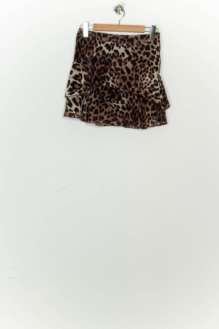 Jupe courte Marron et Noir - Taille S/36 de la marque La Redoute Collections | PARAD125820 - Vendu par Paradigme - Image 2