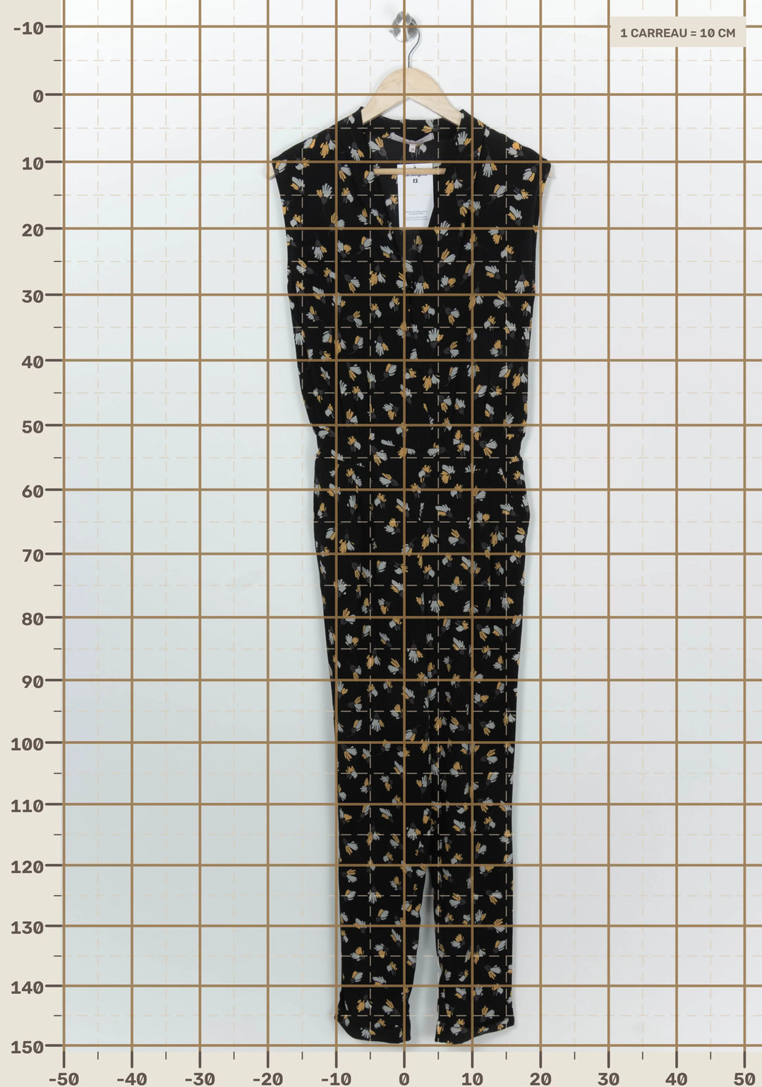 Combinaison Sans Manches Noire et Jaune - Taille M/38 de la marque La Fée Maraboutée | PARAD125824 - Vendu par Paradigme - Image 4