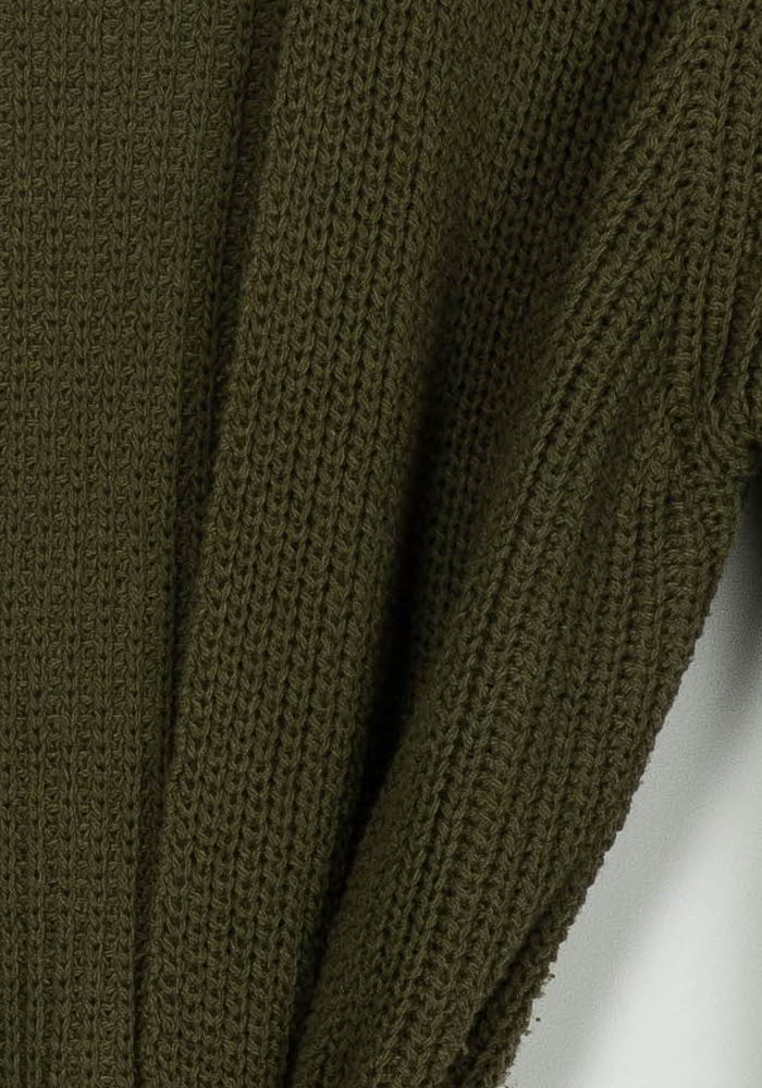 Gilet long vert kaki - Taille S/36 de la marque La Fée Maraboutée | PARAD125828 - Vendu par Paradigme - Image 3