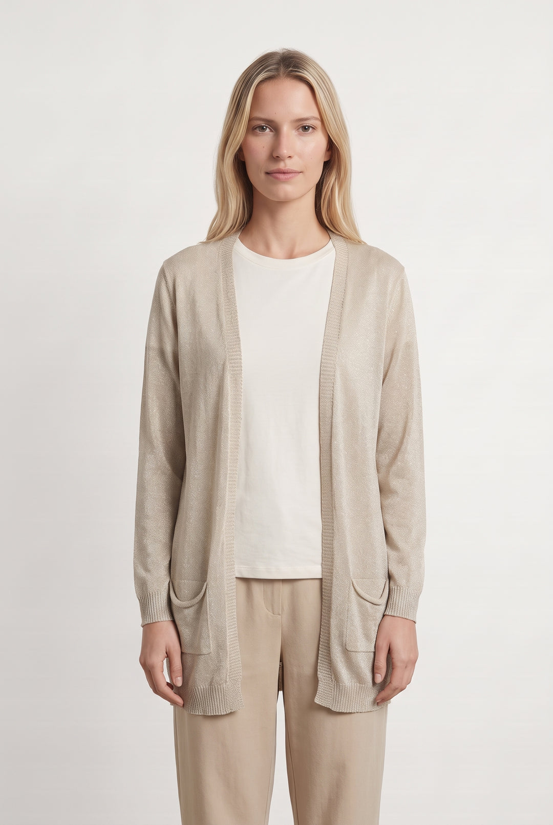 Gilet Long Doré - Taille S/36 de la marque La Fée Maraboutée | PARAD125829 - Vendu par Paradigme - Image 1