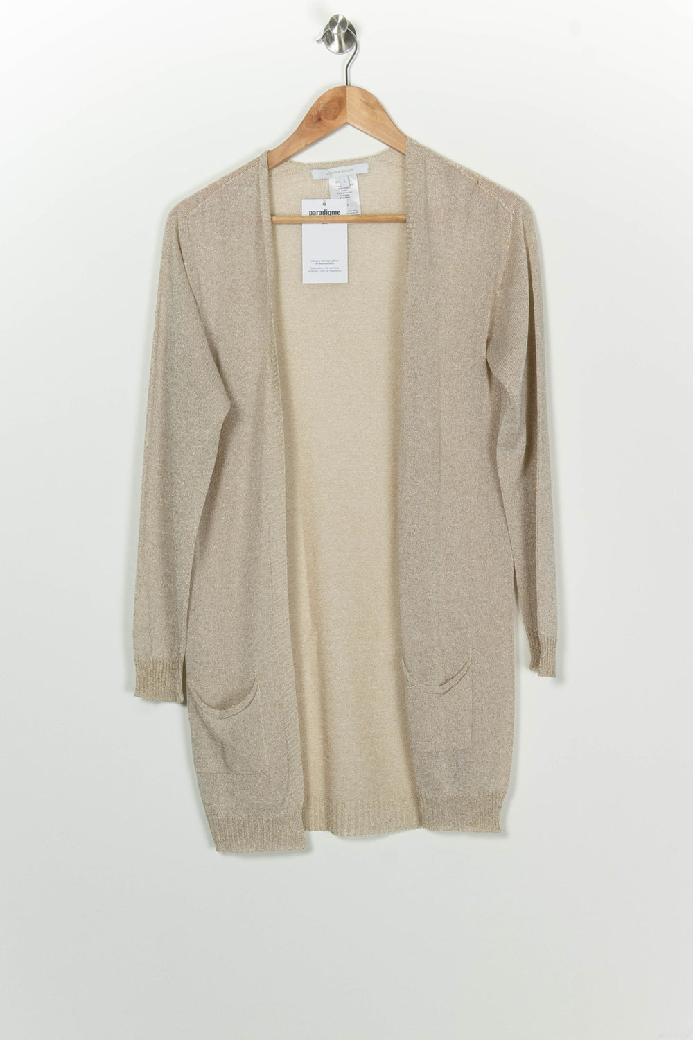 Gilet Long Doré - Taille S/36 de la marque La Fée Maraboutée | PARAD125829 - Vendu par Paradigme - Image 2