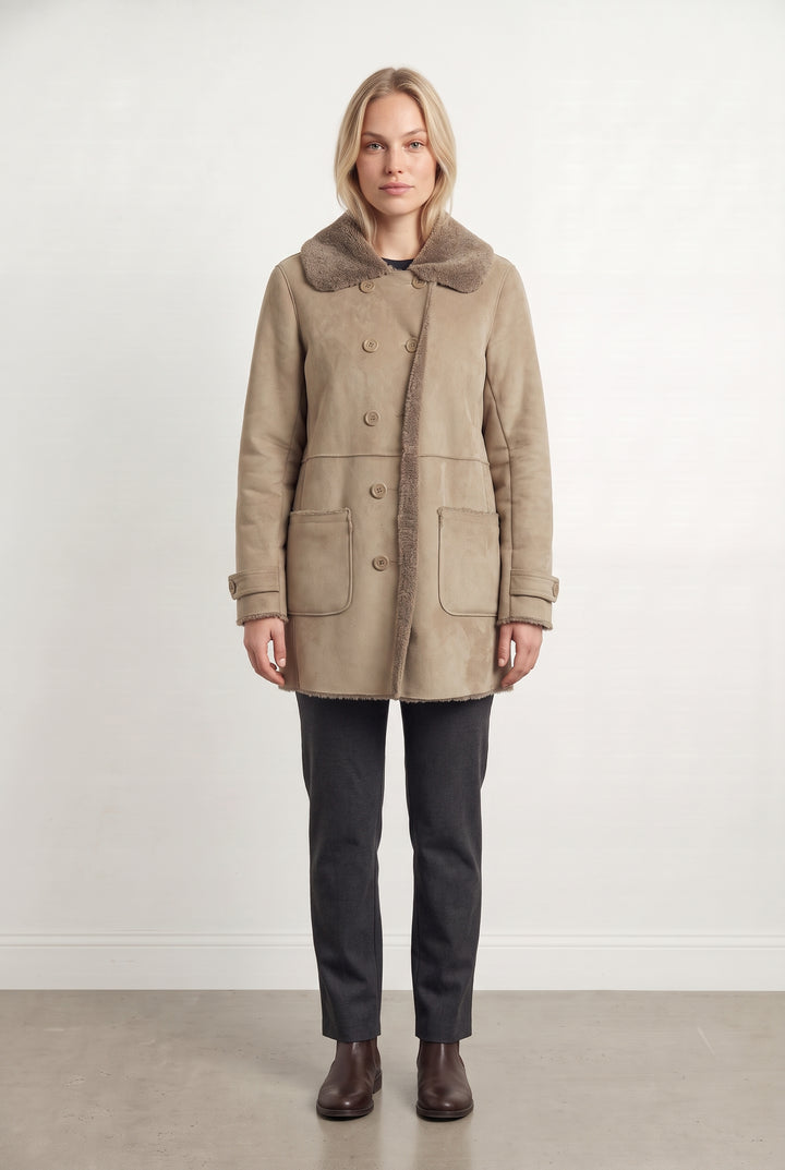 Manteau Beige - Taille L/40 de la marque Caroll | PARAD125831 - Vendu par Paradigme - Image 1