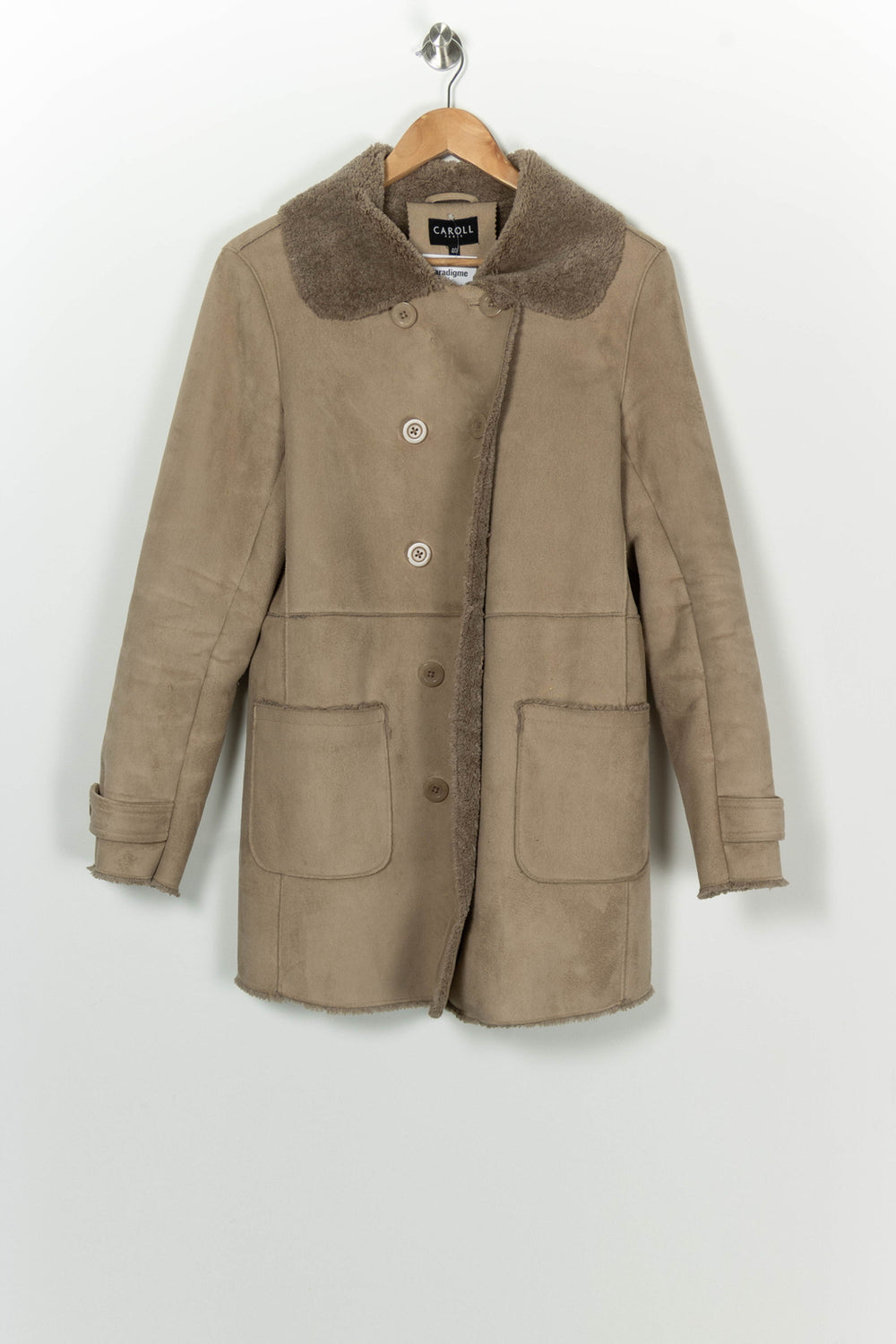 Manteau Beige - Taille L/40 de la marque Caroll | PARAD125831 - Vendu par Paradigme - Image 2