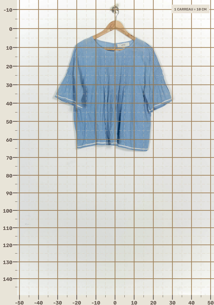 Blouse Bleue - Taille L/40 de la marque Vanessa Bruno - Athé | PARAD125834 - Vendu par Paradigme - Image 4