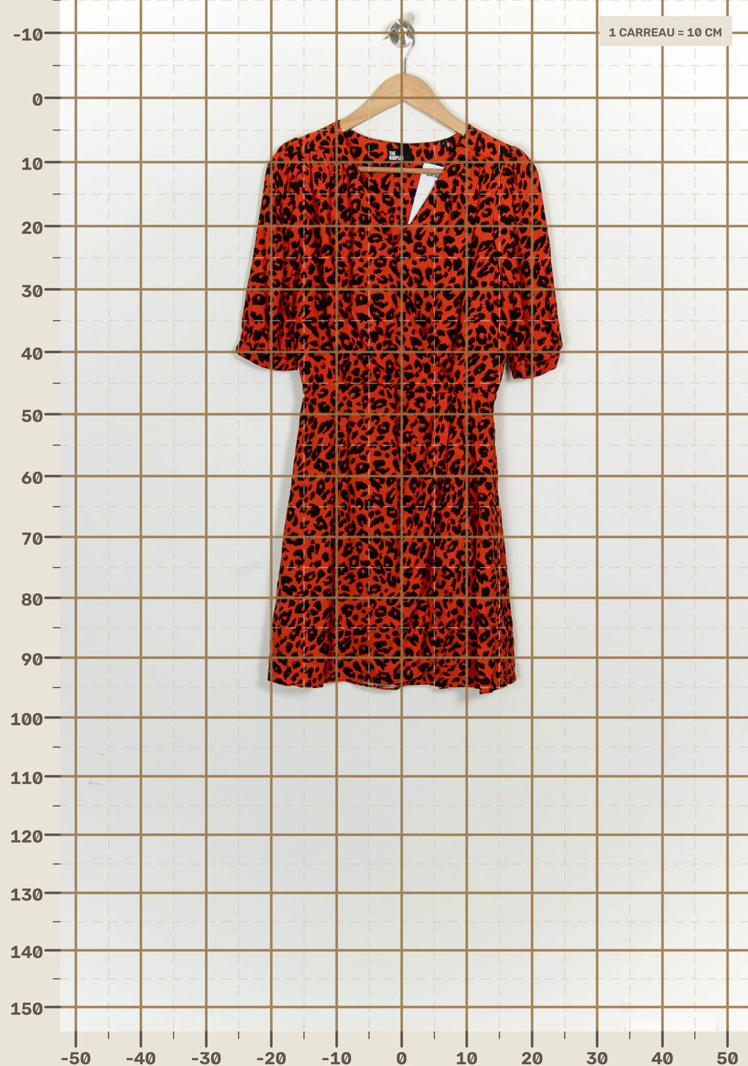 Robe Midi Orange et Noire - Taille S/36 de la marque The Kooples | PARAD125841 - Vendu par Paradigme - Image 4