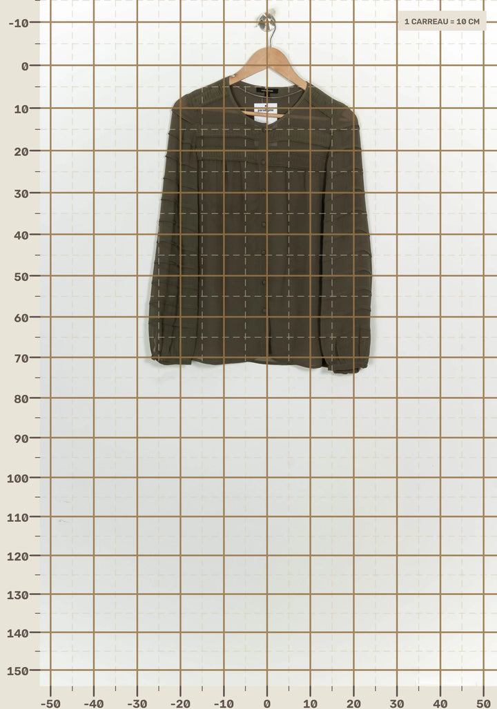Chemise Verte Kaki - Taille M/38 de la marque Gerard Darel | PARAD125845 - Vendu par Paradigme - Image 4