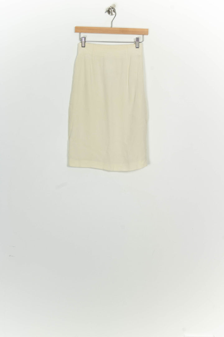 Jupe Midi Beige - Taille XS/34 de la marque Max Mara | PARAD125847 - Vendu par Paradigme - Image 5