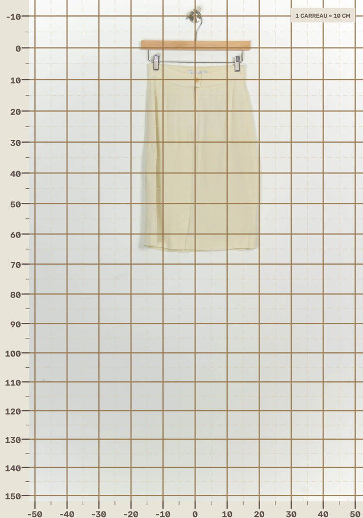 Jupe Midi Beige - Taille XS/34 de la marque Max Mara | PARAD125847 - Vendu par Paradigme - Image 4
