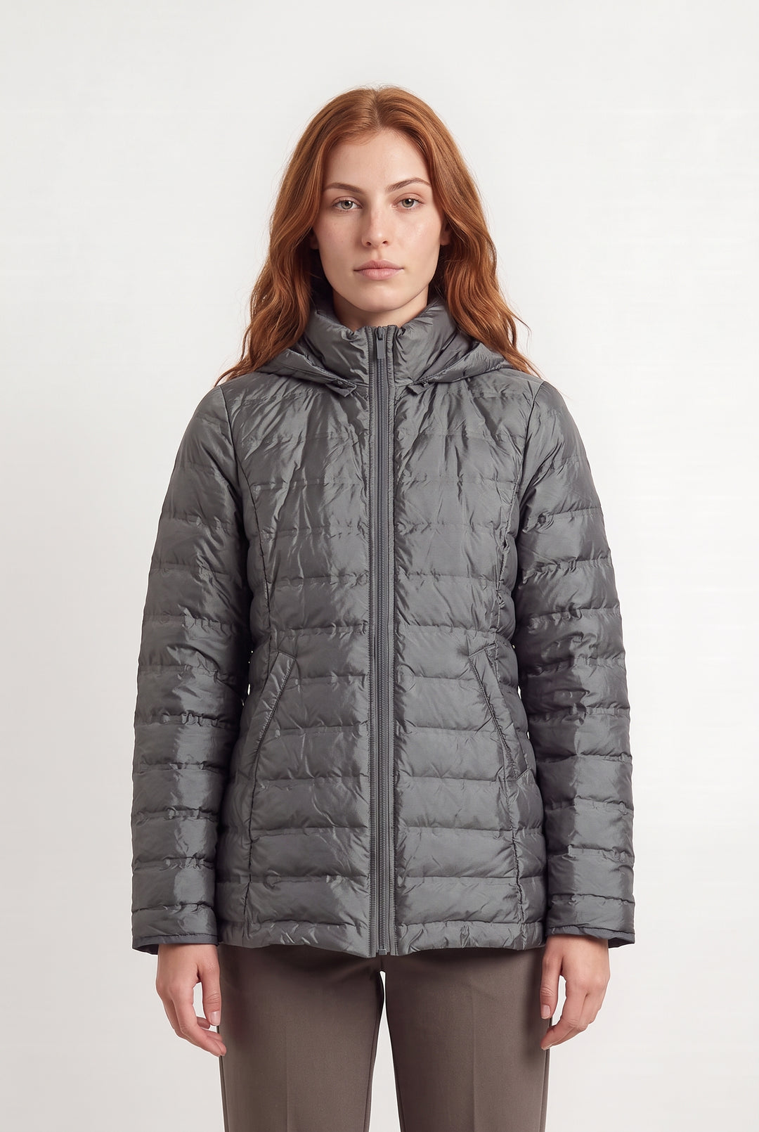 Parka Matelassée Grise - Taille S/36 de la marque Sud express | PARAD125849 - Vendu par Paradigme - Image 1