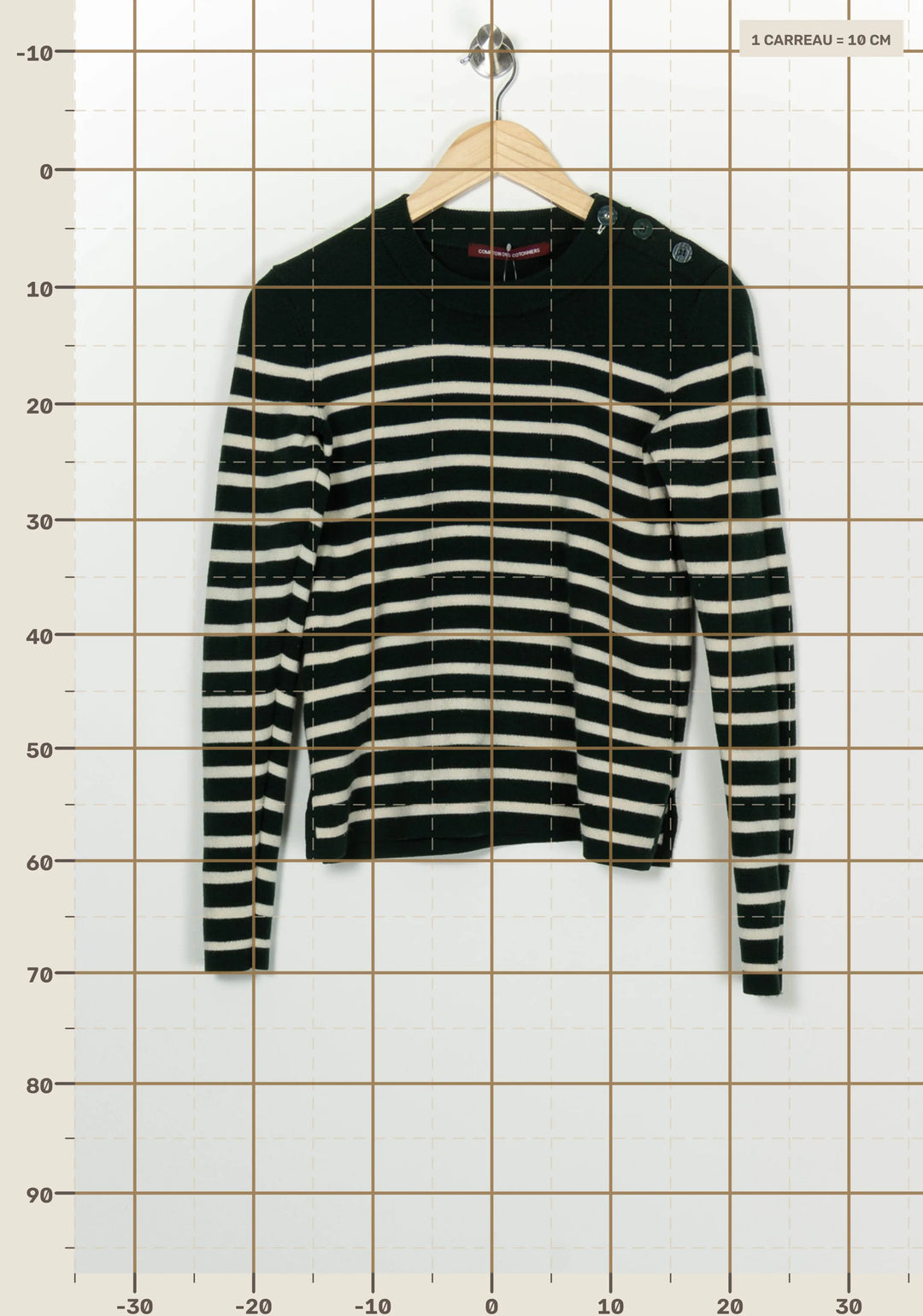 Pull Vert et Écru - Taille M/38 de la marque Comptoir des Cotonniers | PARAD125853 - Vendu par Paradigme - Image 4