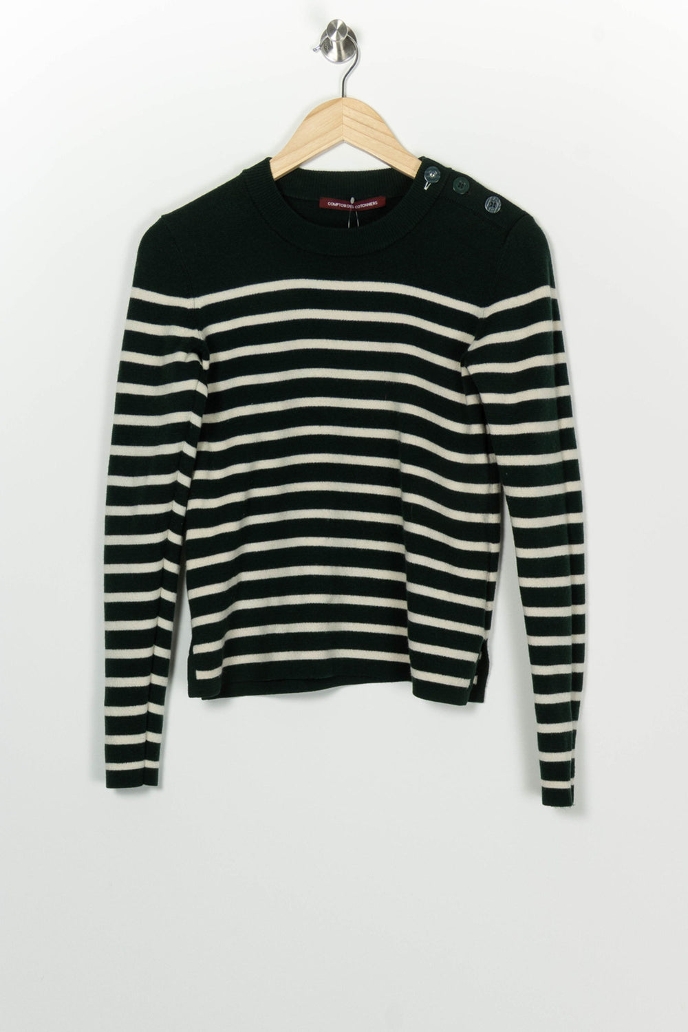 Pull Vert et Écru - Taille M/38 de la marque Comptoir des Cotonniers | PARAD125853 - Vendu par Paradigme - Image 2