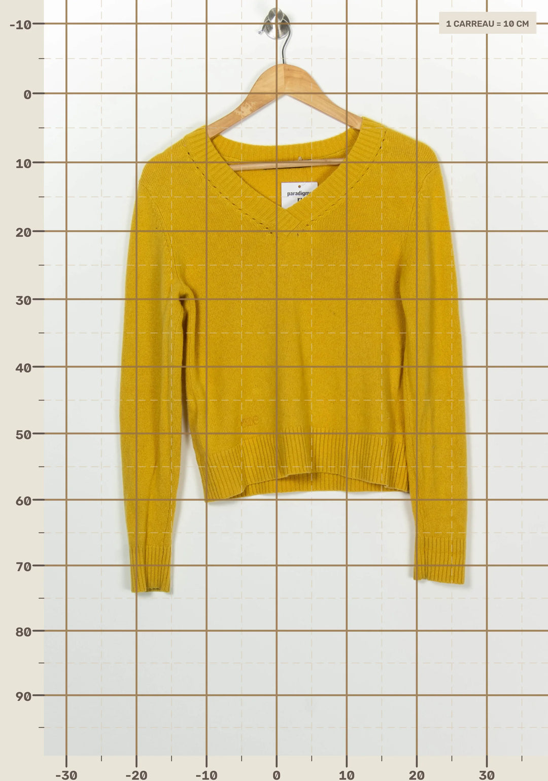 Pull Col V Jaune - Taille M/38 de la marque Comptoir des Cotonniers | PARAD125855 - Vendu par Paradigme - Image 4
